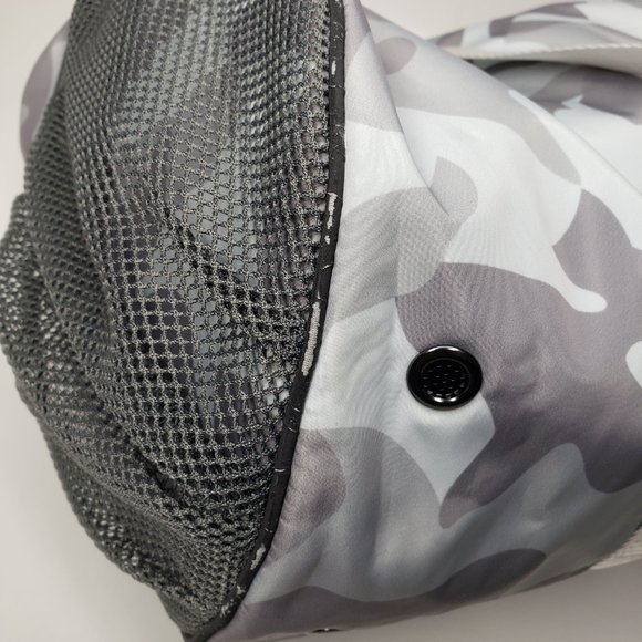 Athleta Grey Camouflage Gym Workout Duffle Bag - Picture 7 of 11
